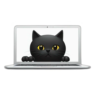black-cat-coding-behind-a-laptop sticker