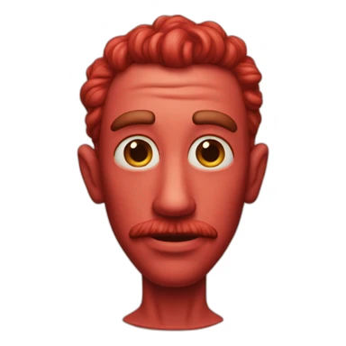 A strange, beautiful red man  sticker