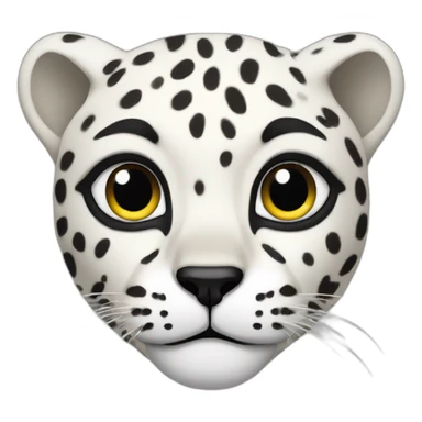 white-cheetah-with-a-black-mane sticker