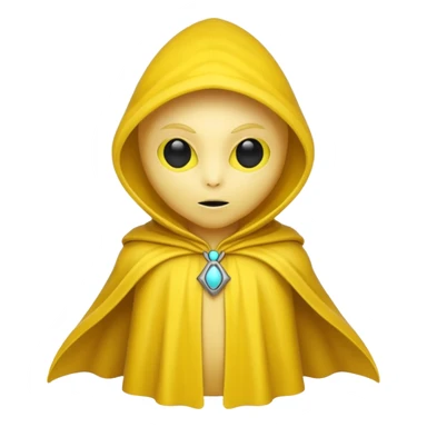 yellow alien with yellow cloak sticker