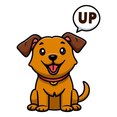 Dog saying wake up sticker