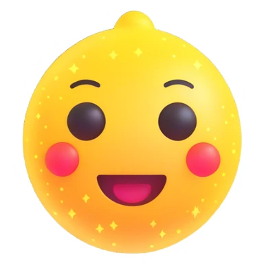 AI sparkle emoji, glowing, futuristic, simple sticker