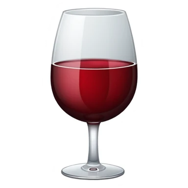 glass of wine in sticker style with a white stroke around that a little shadow sticker