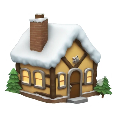 Christmas trepe with snow  sticker