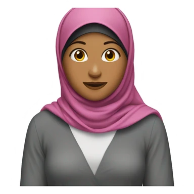 girl taking hijabi headwear off after filming a movie sticker