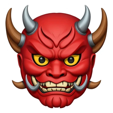 oni mask  sticker