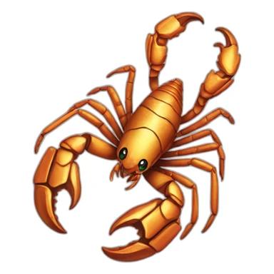 scorpio animal chrome detailed sticker