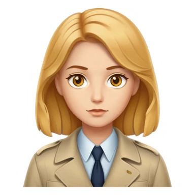 Bal gözlü orta saçlı bal renkli saçlı dedektif sticker