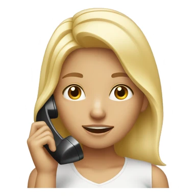 Blonde girl talking with phone  sticker