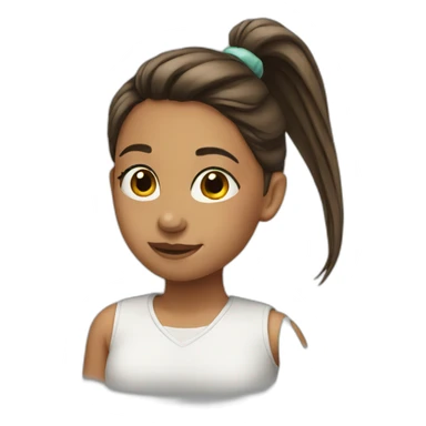 girl with ponytail  sticker