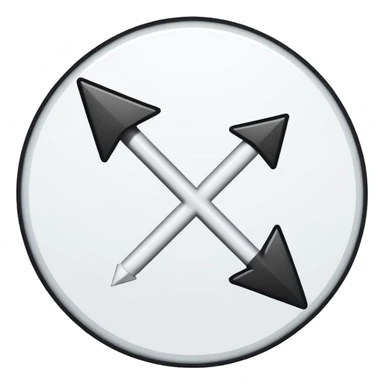 white round arrow sticker