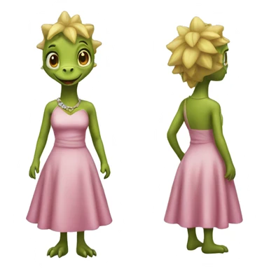 dino in a dress sticker