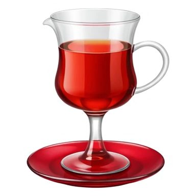 Tavşan kanı türk çayı ince belli bardakta sticker