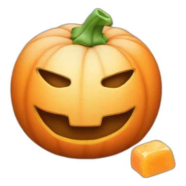 Citrouille avec un seau de bonbon sticker