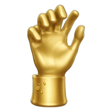 hand grabbin gold ingot sticker
