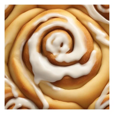 Cinnamon roll with icing sticker