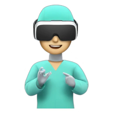 Surgeon-with-virtual-reality-display sticker