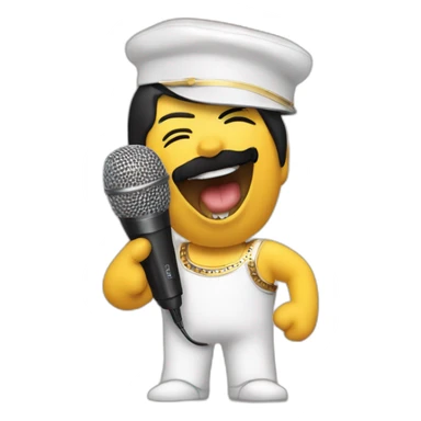 Freddie Mercury With the microfone sticker