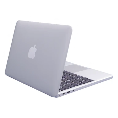 3D illustrated cartoon of a MacBook, simple style, high detail, smooth and concise rendering sticker
