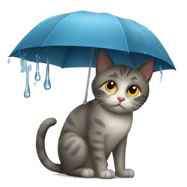 rainy cat sticker