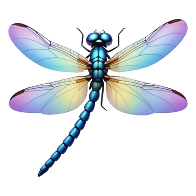 Peaceful Dragonfly change color  keep  black background  sticker