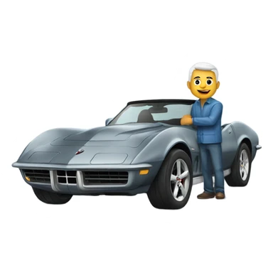 Dad in a corvette sticker