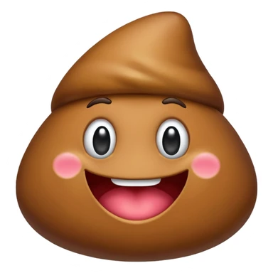 upside down emoji poop 💩 sticker