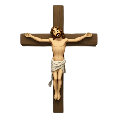 Jesus on cross sticker