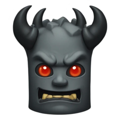 big scary monolith application that looks like something evil from hell and has horns sticker
