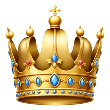 golden royal crown sticker