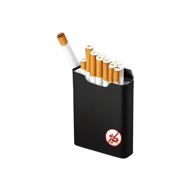 pack of cigarettes black container, blast brand text blast sticker