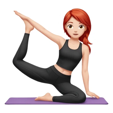 Pilates + red hair + white girl sticker