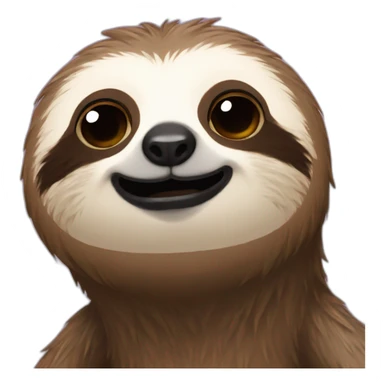 kissing sloth sticker