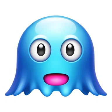 Classic Pacman ghost character with big eyes sticker