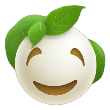 ball of mozarella + leaf sticker