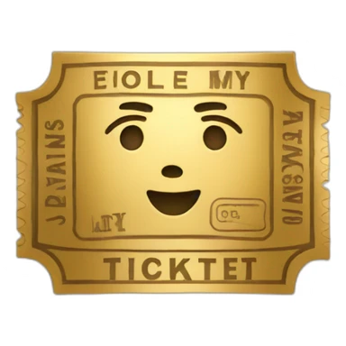 Golden ticket sticker