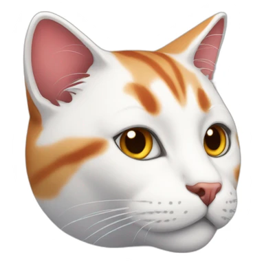 white and red cat matter sticker