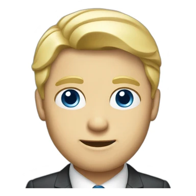 blond businessman with blue eyes sticker