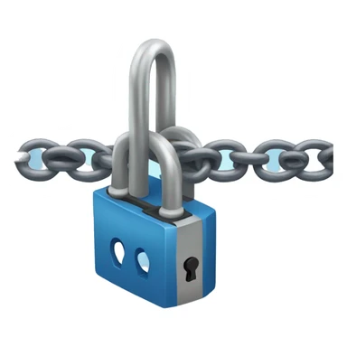 lock with blue birdge sticker