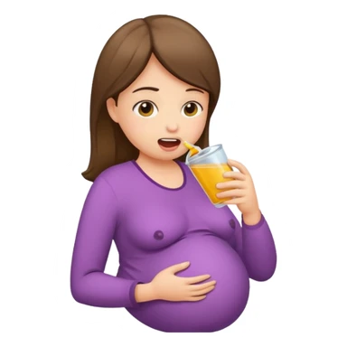Pregnant women swallowing people sticker