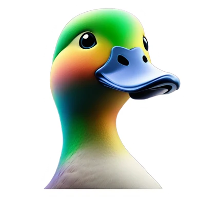 a duck with a galaxy behind him sticker
