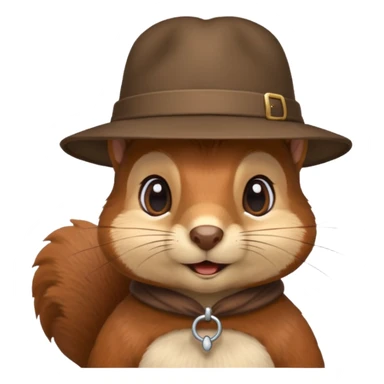 squirell with hat sticker
