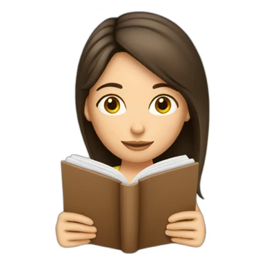 basic-brunette-girl-reading sticker