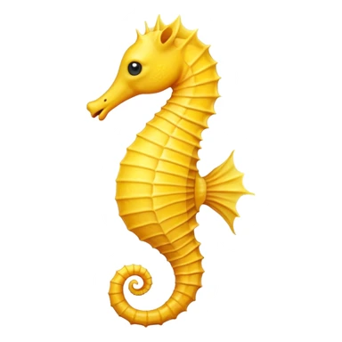 A yellow seahorse sticker