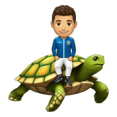 Cristiano Ronaldo sur une tortue  sticker