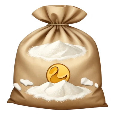 flour in a parchment bag sticker