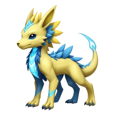 Manectric-Lucio-Draco-Fakémon-hybrid-creature (full body), 4 legs sticker