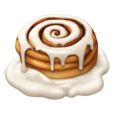 cinnamon roll with dripping frosting  sticker