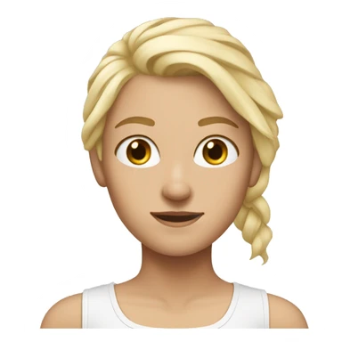 blonde hair white girl fitness sticker