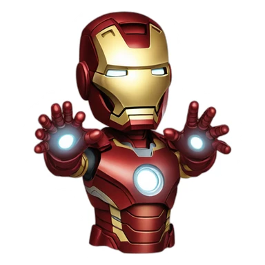 up shot of iron man sticker